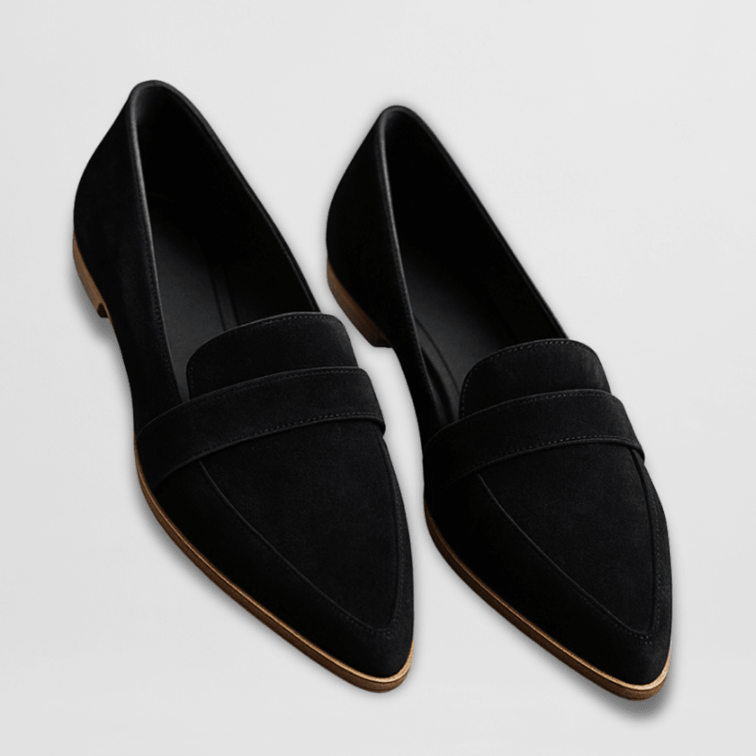 Loafers Women Pointed Toe Slip-On Cushioned Flat Sole - Evergreen Outfits- Women Loafers