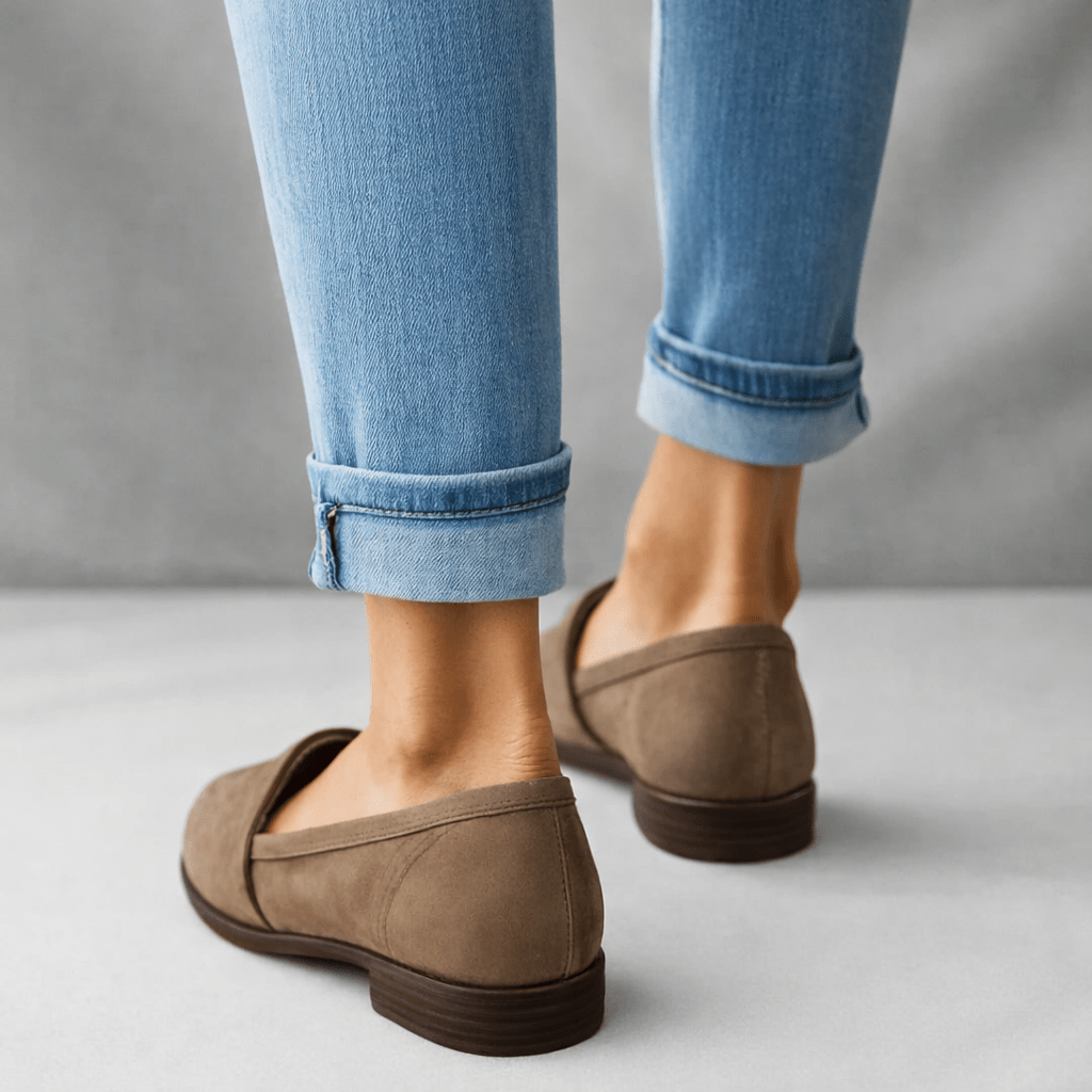 Loafers Women Pointed Toe Slip-On Penny Detail Classic - Evergreen Outfits- Women Loafers