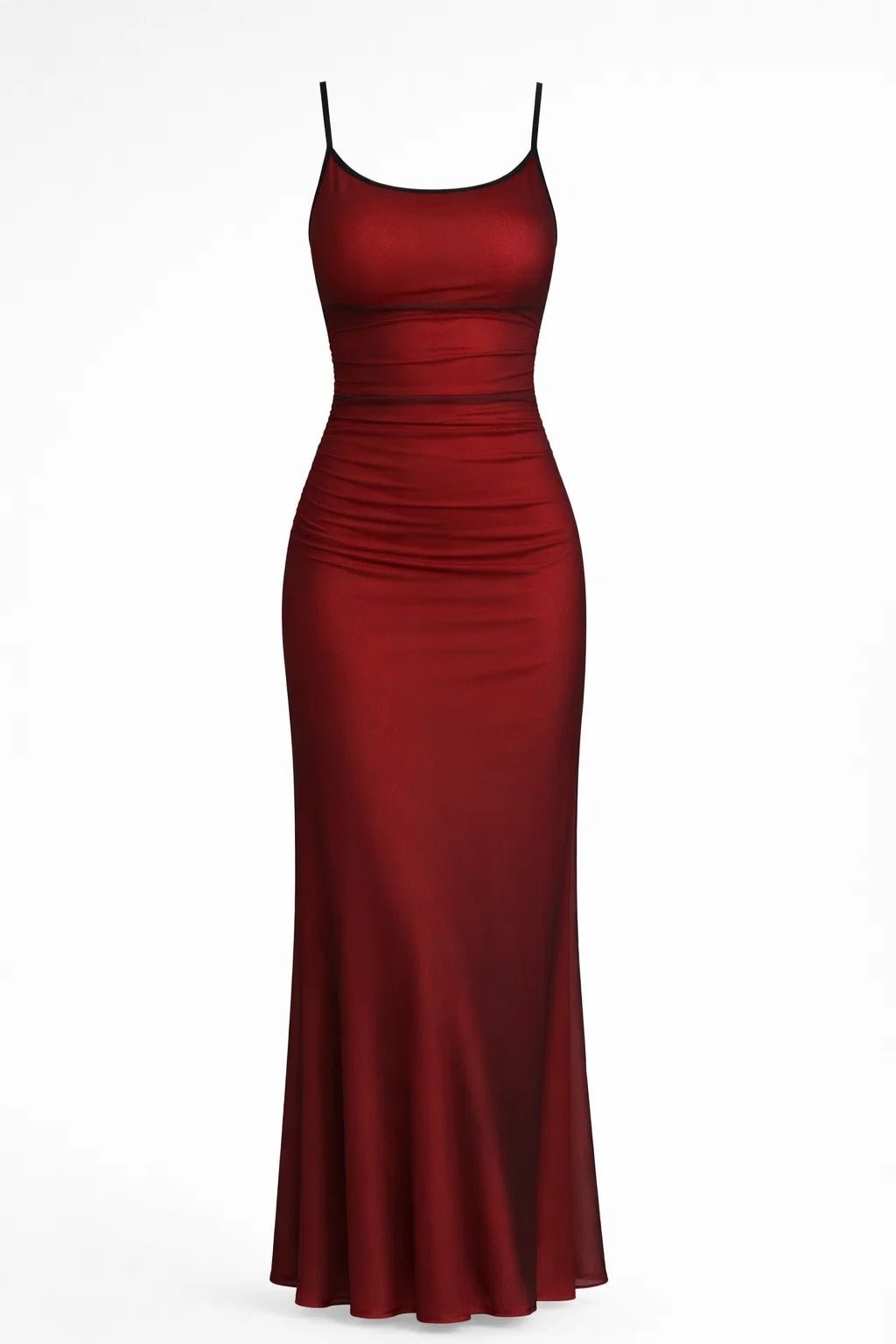 Maxi Dress Women Bodycon Strappy Pleated Sleeveless Fit - Evergreen Outfits- Women Maxi Dress