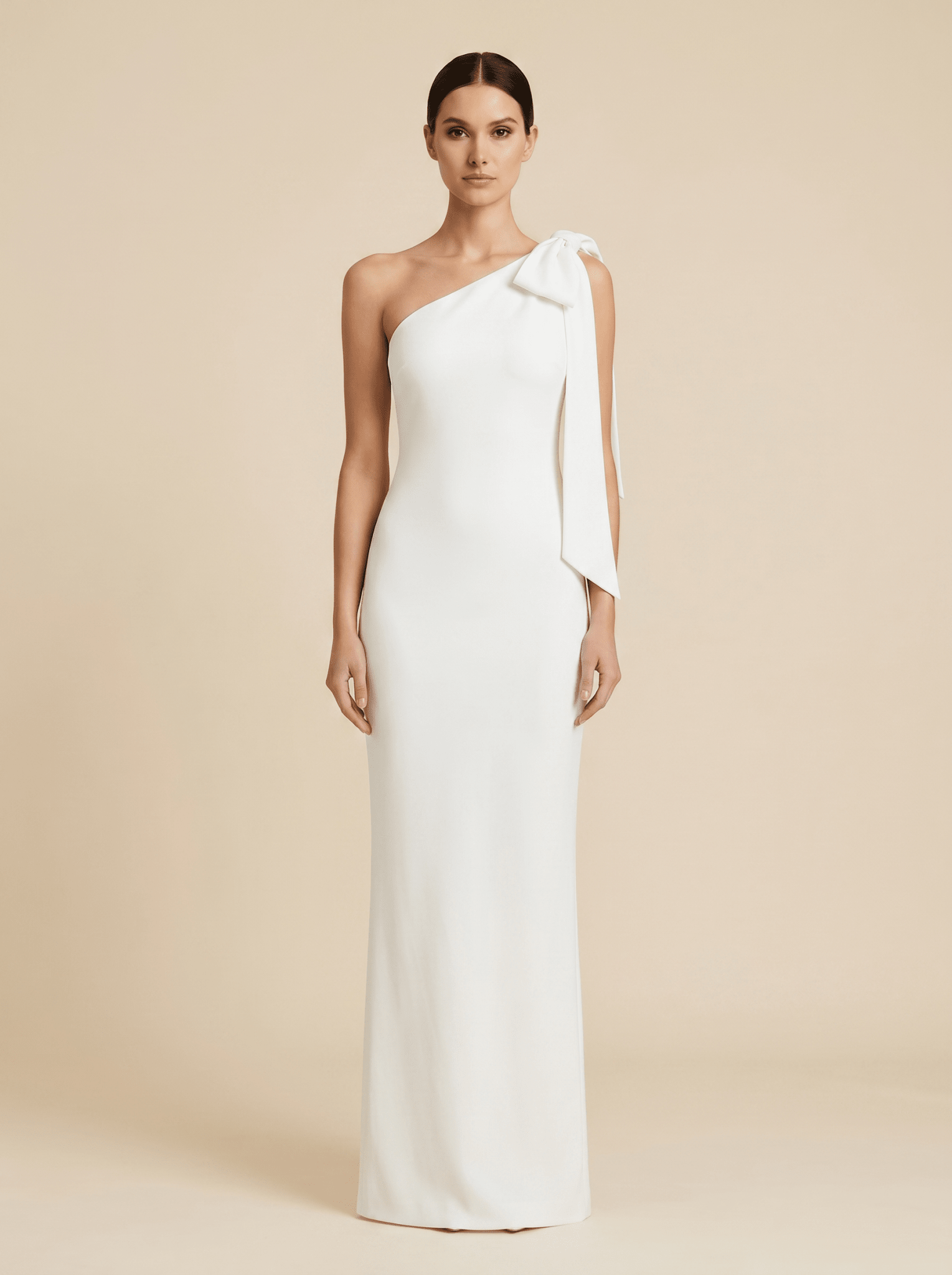 Maxi Dress Women One Shoulder Sleeveless Fitted Design - Evergreen Outfits- Women Maxi Dress