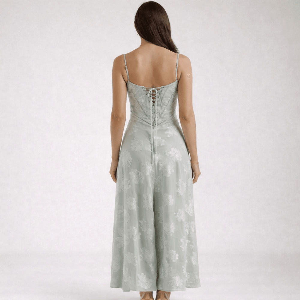 Maxi Dress Women Sweetheart Shaped Neckline Style - Evergreen Outfits - Women Maxi Dress