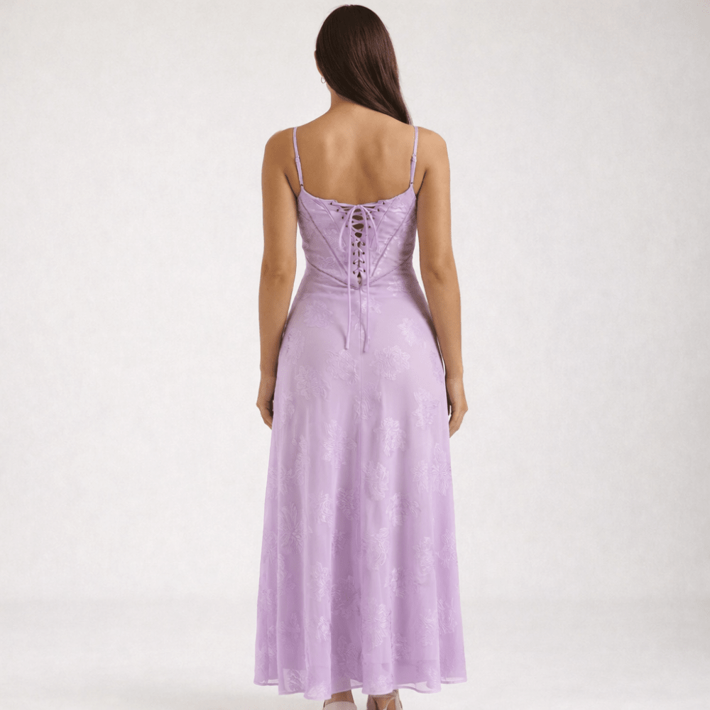 Maxi Dress Women Sweetheart Shaped Neckline Style - Evergreen Outfits - Women Maxi Dress
