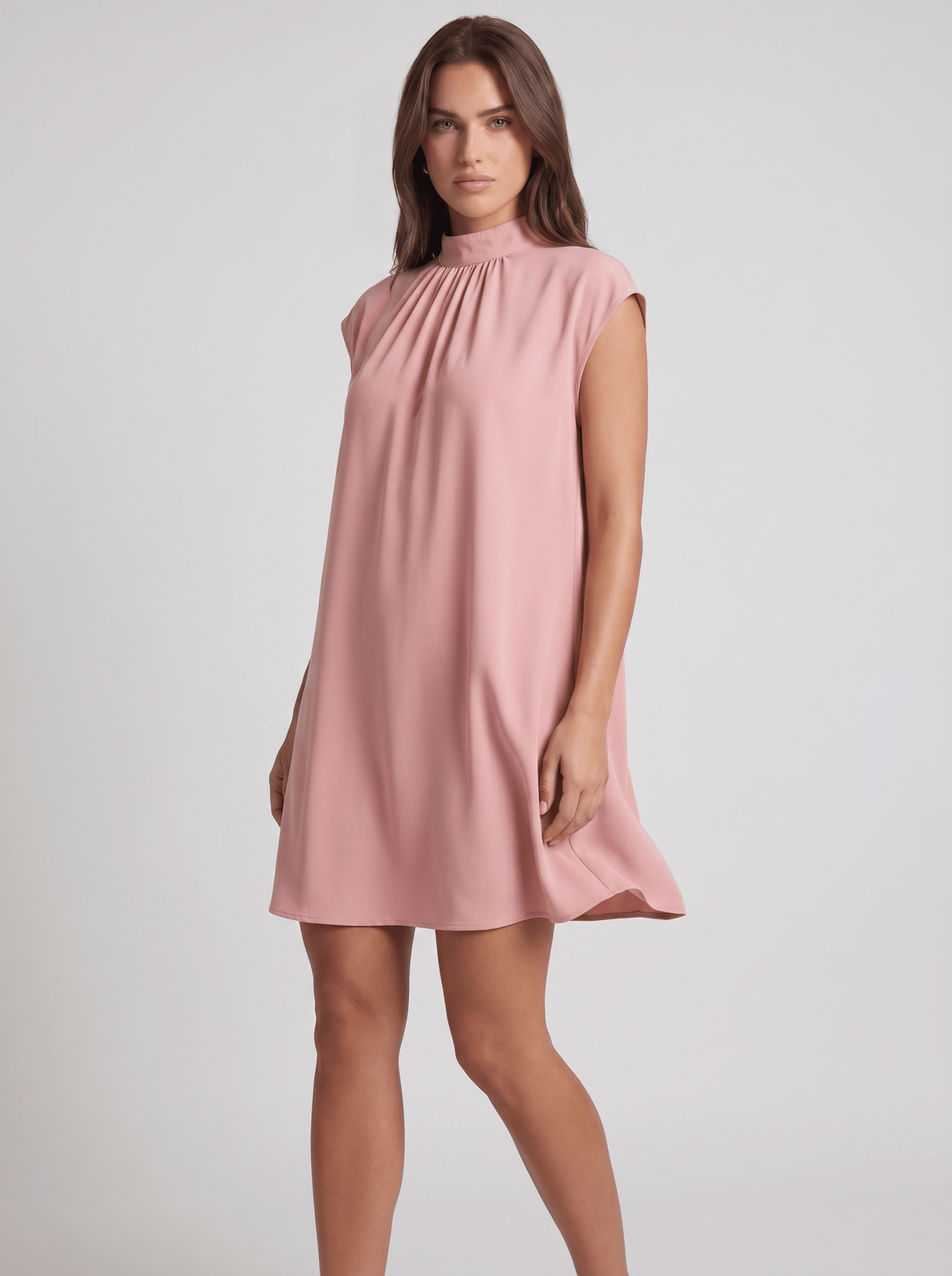 Shift Dress Women Loose Fit Mini Length Minimalist Design - Evergreen Outfits - Women Mini Dress