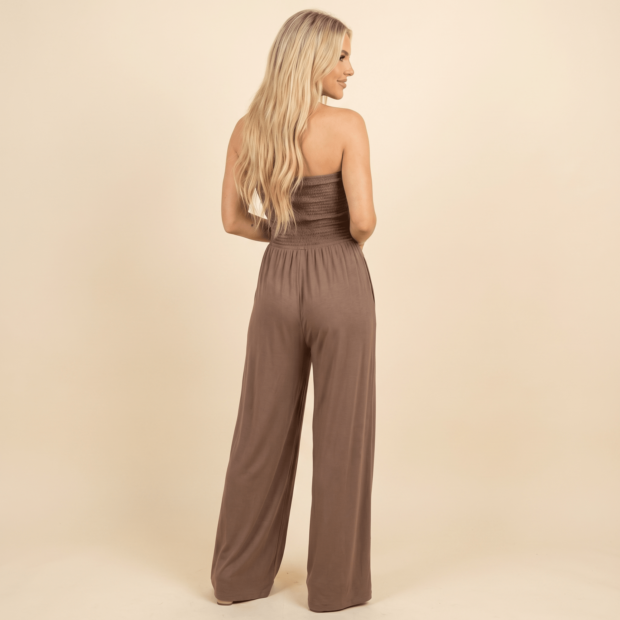 Women Jumpsuit Loose Fit With Functional Pockets Detail - Evergreen Outfits - Women Jumpsuit