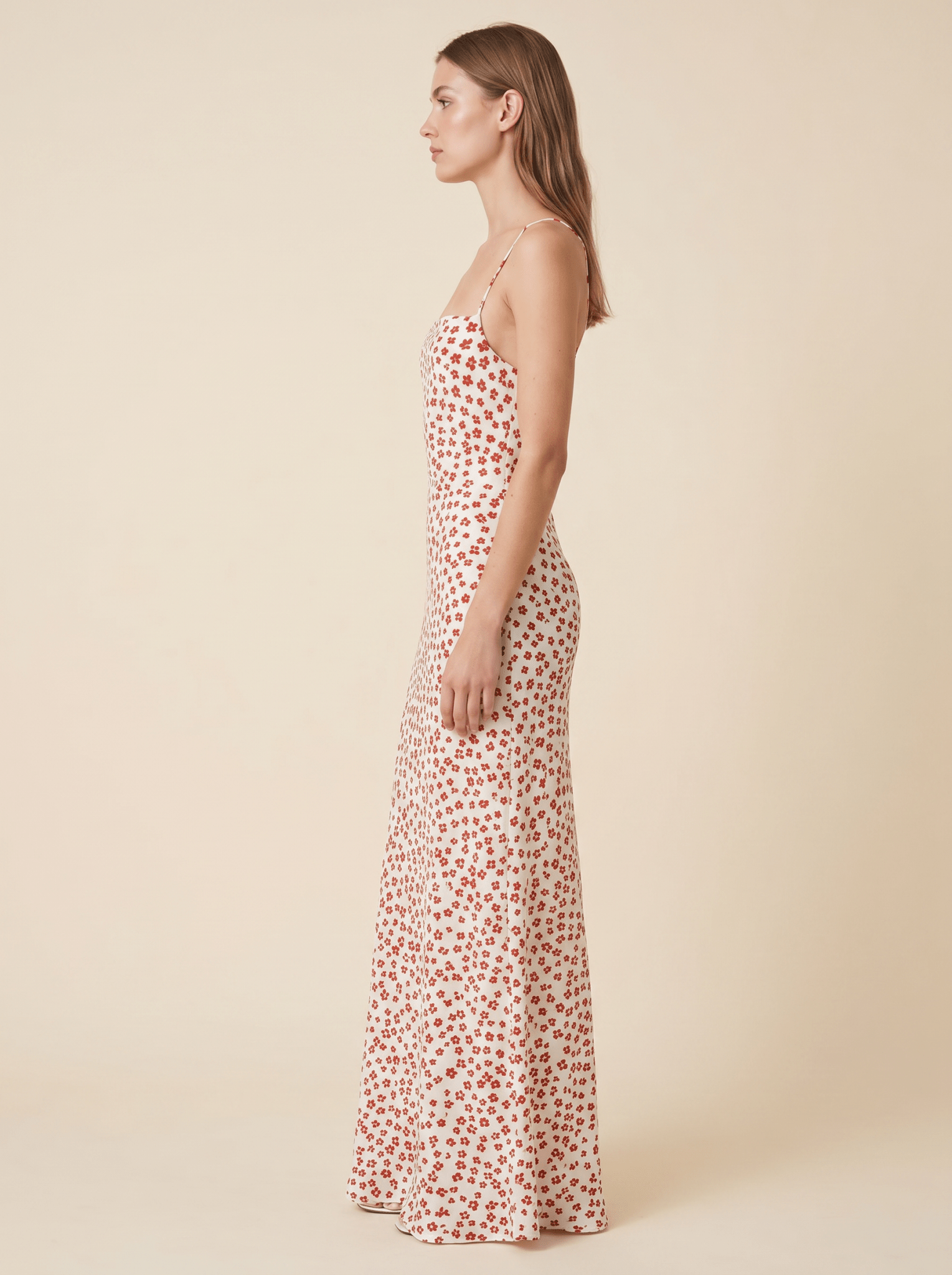 Women Maxi Dress Floral Print Spaghetti Strap Design - Evergreen Outfits - Women Maxi Dress