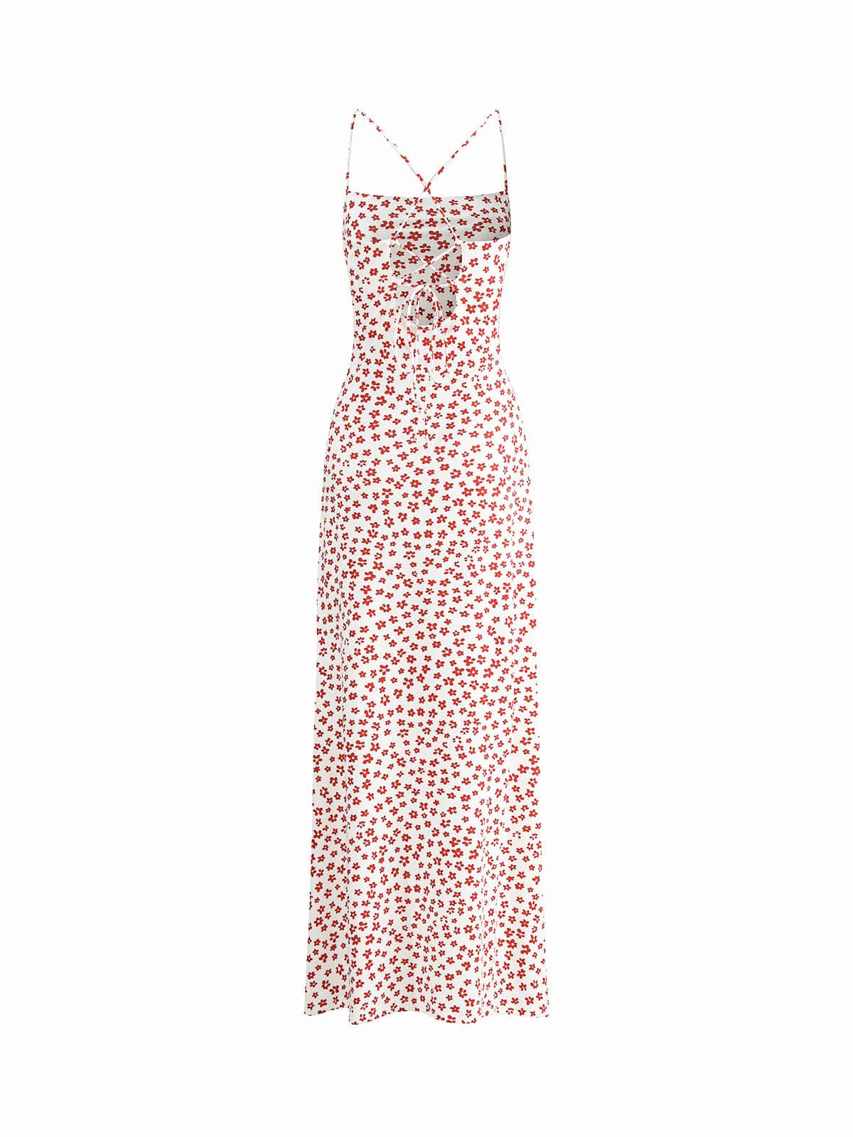 Women Maxi Dress Floral Print Spaghetti Strap Design - Evergreen Outfits - Women Maxi Dress