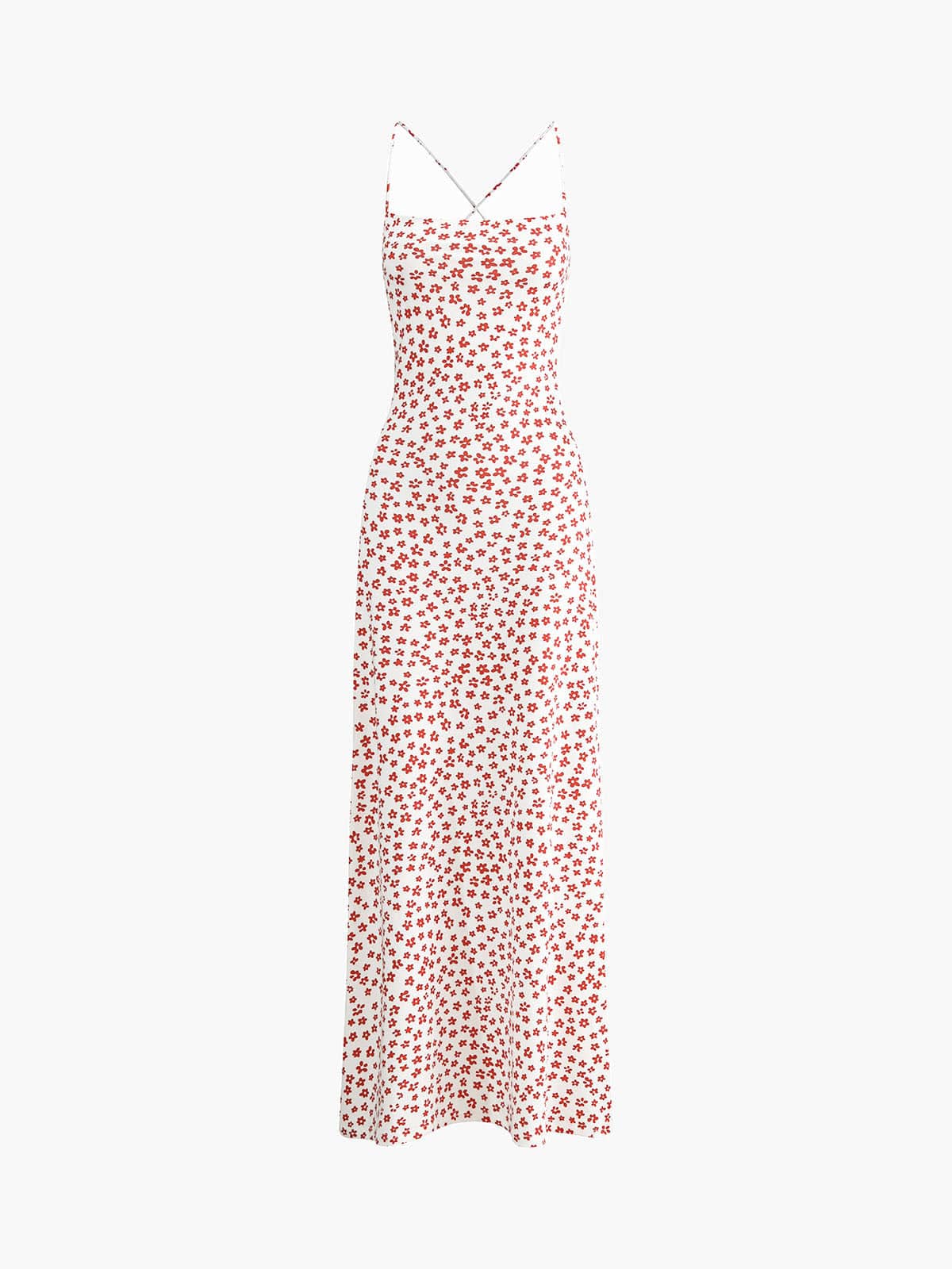 Women Maxi Dress Floral Print Spaghetti Strap Design - Evergreen Outfits - Women Maxi Dress