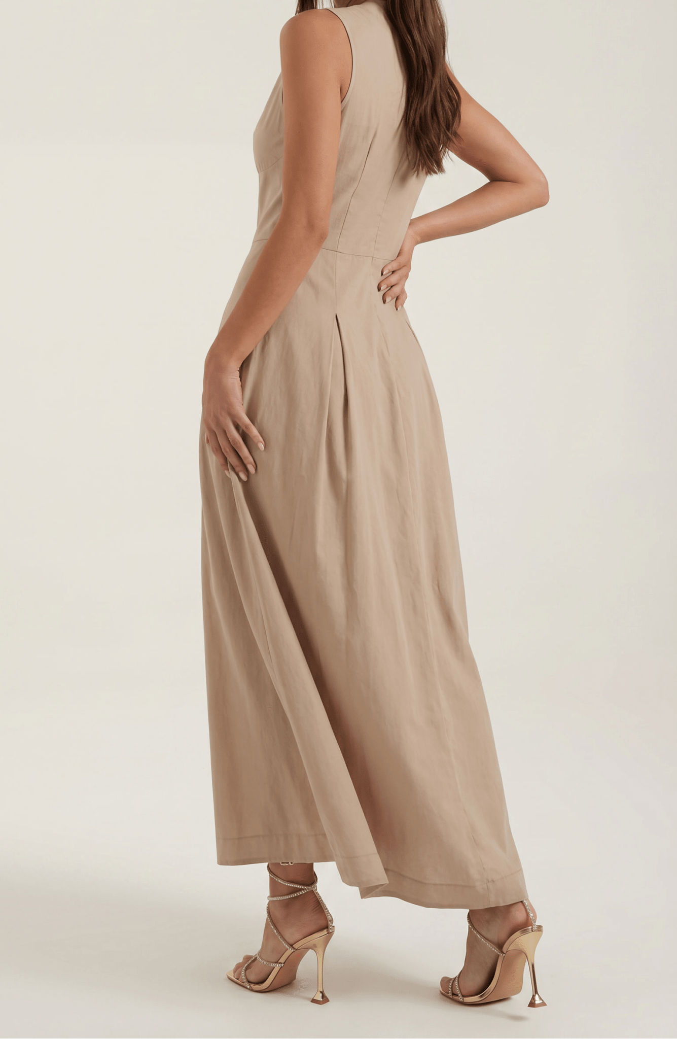 Women Midi Dress A - Line Fit Cutout Design Midi Length - Evergreen Outfits - Women Midi Dress