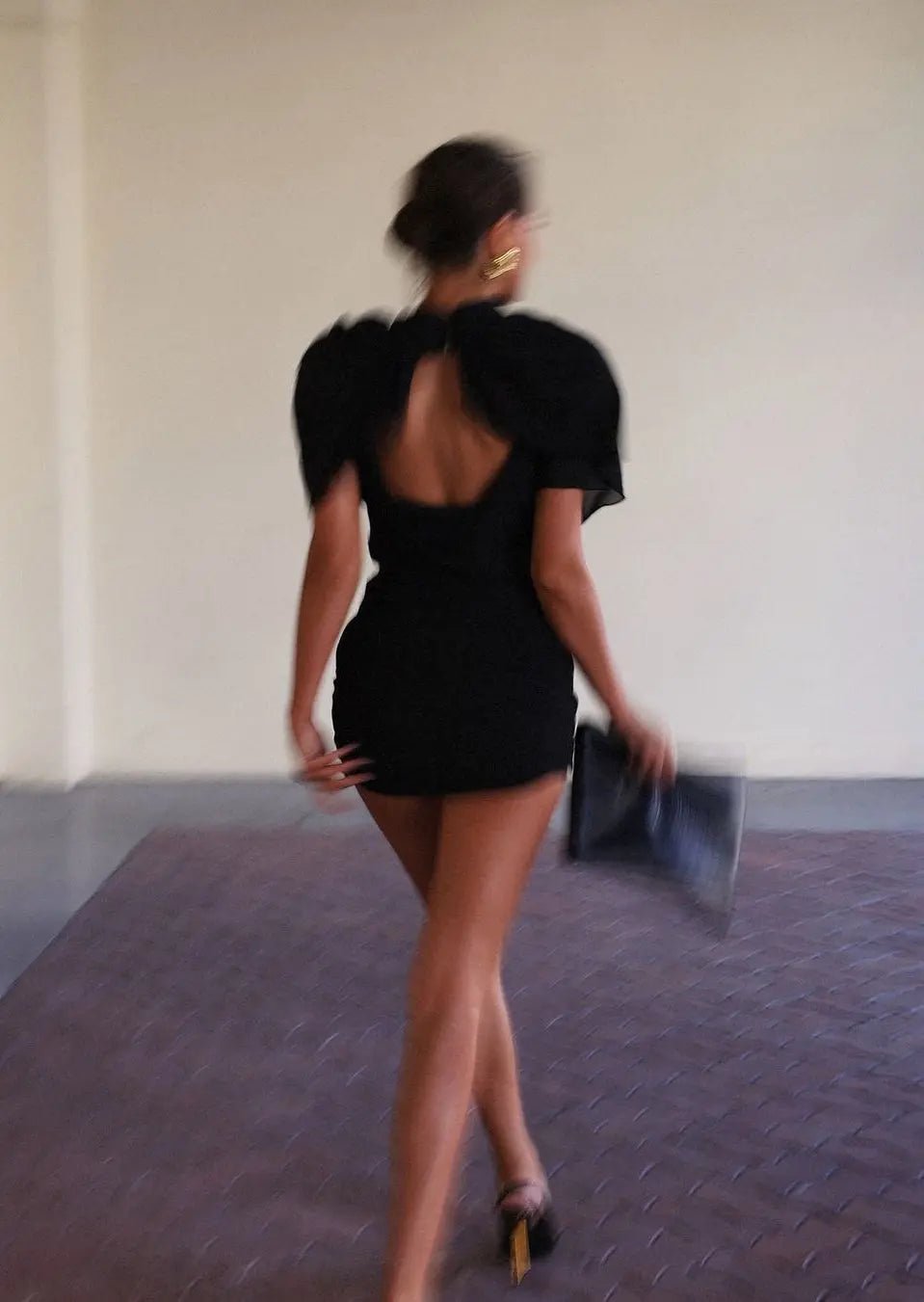Women Mini Dress Draped High Shoulder Sleeveless Fitted - Evergreen Outfits- Women Mini Dress