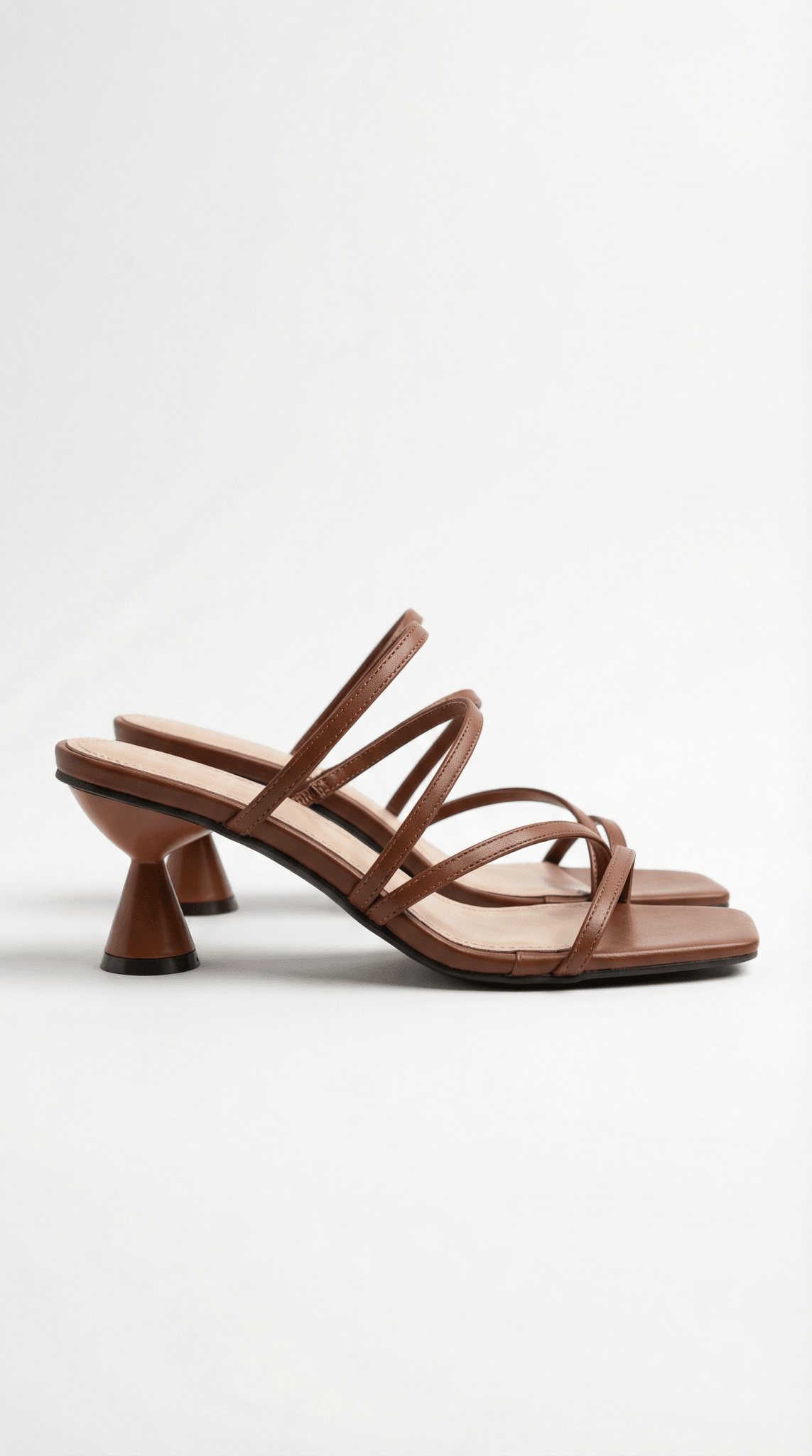 Women Sandals Strappy Square Toe Heel Ankle Strap Design - Evergreen Outfits - Women Sandal