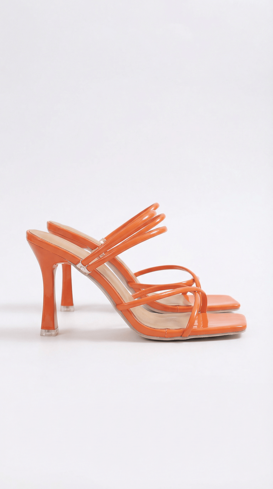 Women Sandals Strappy Square Toe High Heel Slip On Design - Evergreen Outfits - Women Sandal