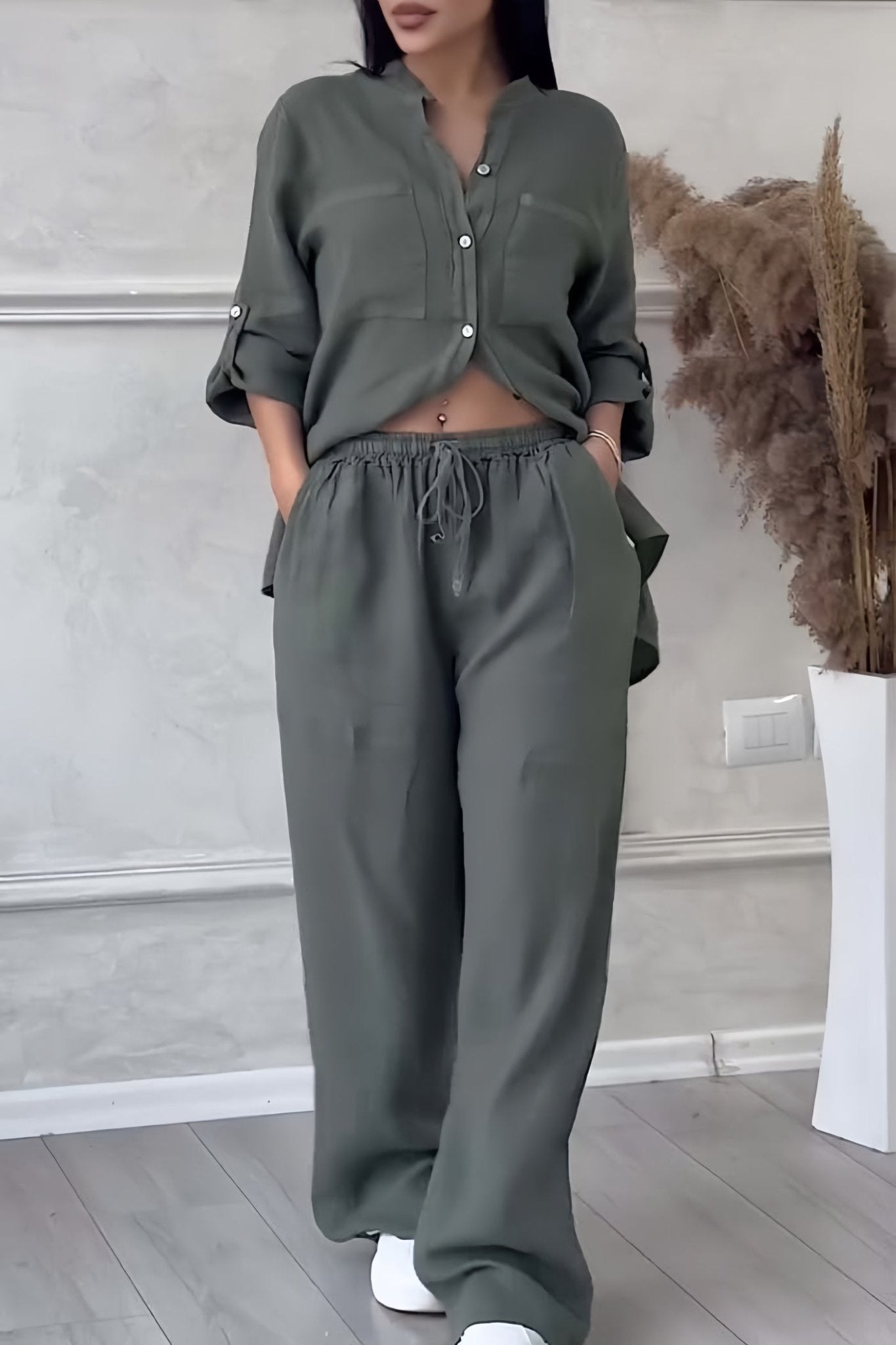 Women Set Two Piece Coordinated Matching Outfit Set - Evergreen Outfits - Women Set