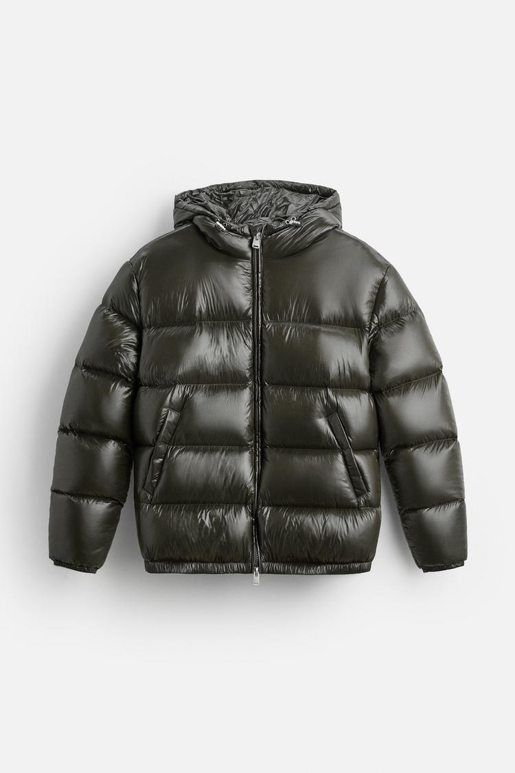 Men Puffer Jacket | Loose Fit with Attached Hood