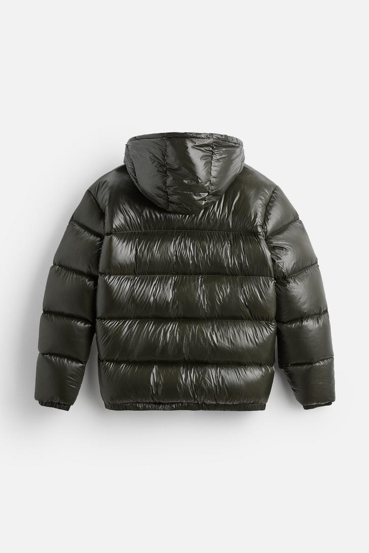 Men Puffer Jacket | Loose Fit with Attached Hood