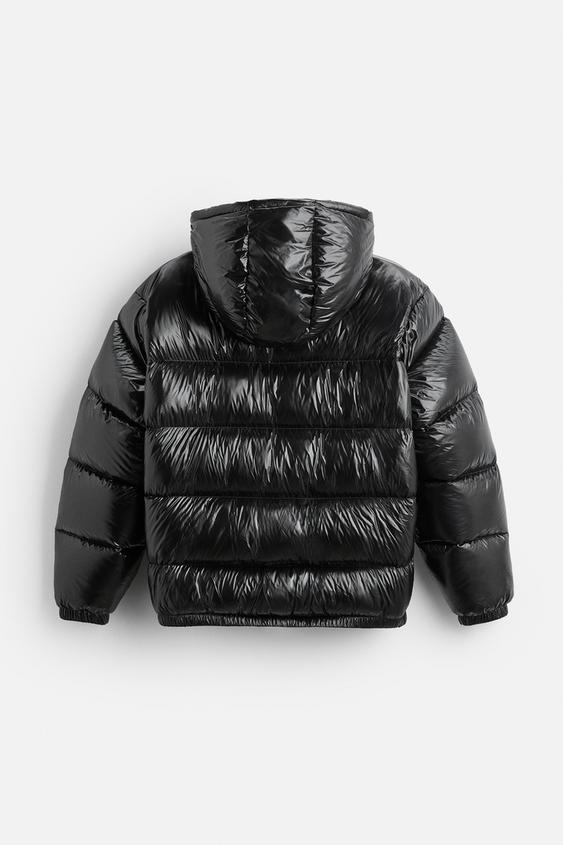 Men Puffer Jacket | Loose Fit with Attached Hood