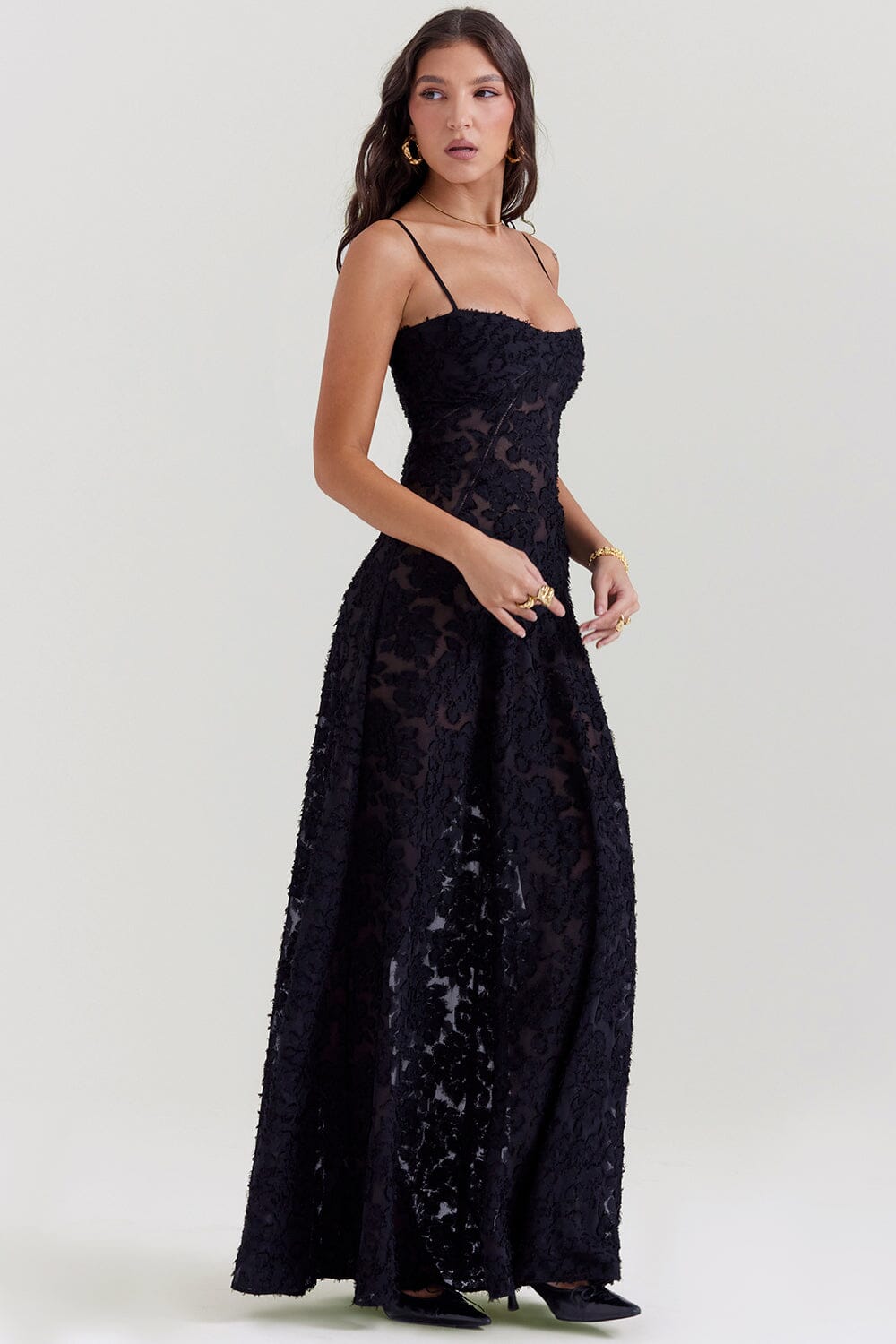 Women Dress | Maxi Length with Full-Length Flowing Silhouette