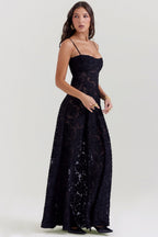 Women Dress | Maxi Length with Full-Length Flowing Silhouette