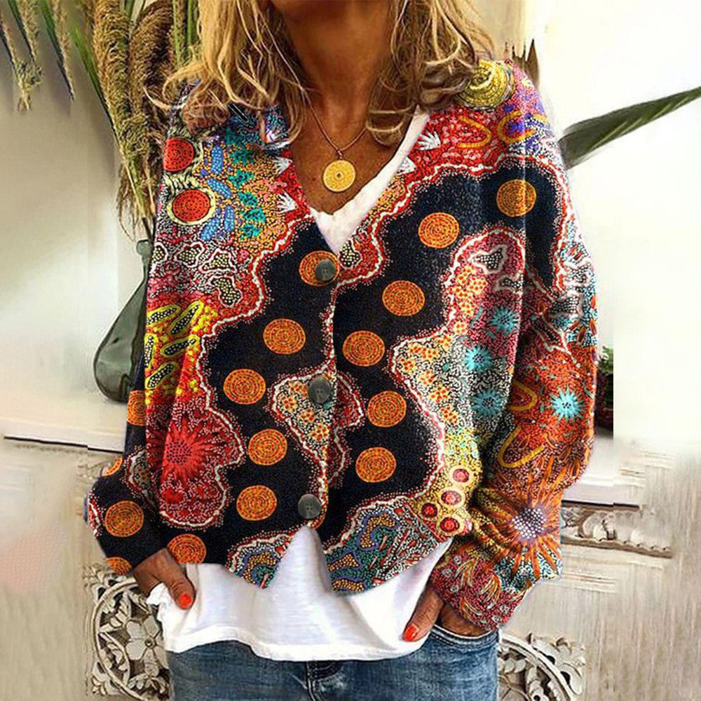 Women Sweater | Loose Fit with Ethnic Knit Pattern Design