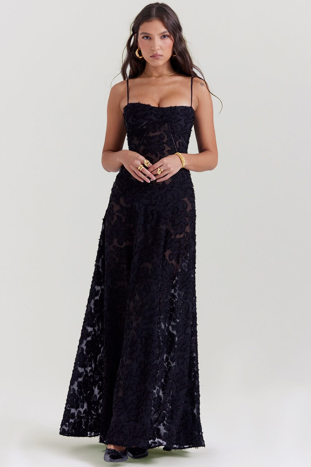 Women Dress | Maxi Length with Full-Length Flowing Silhouette