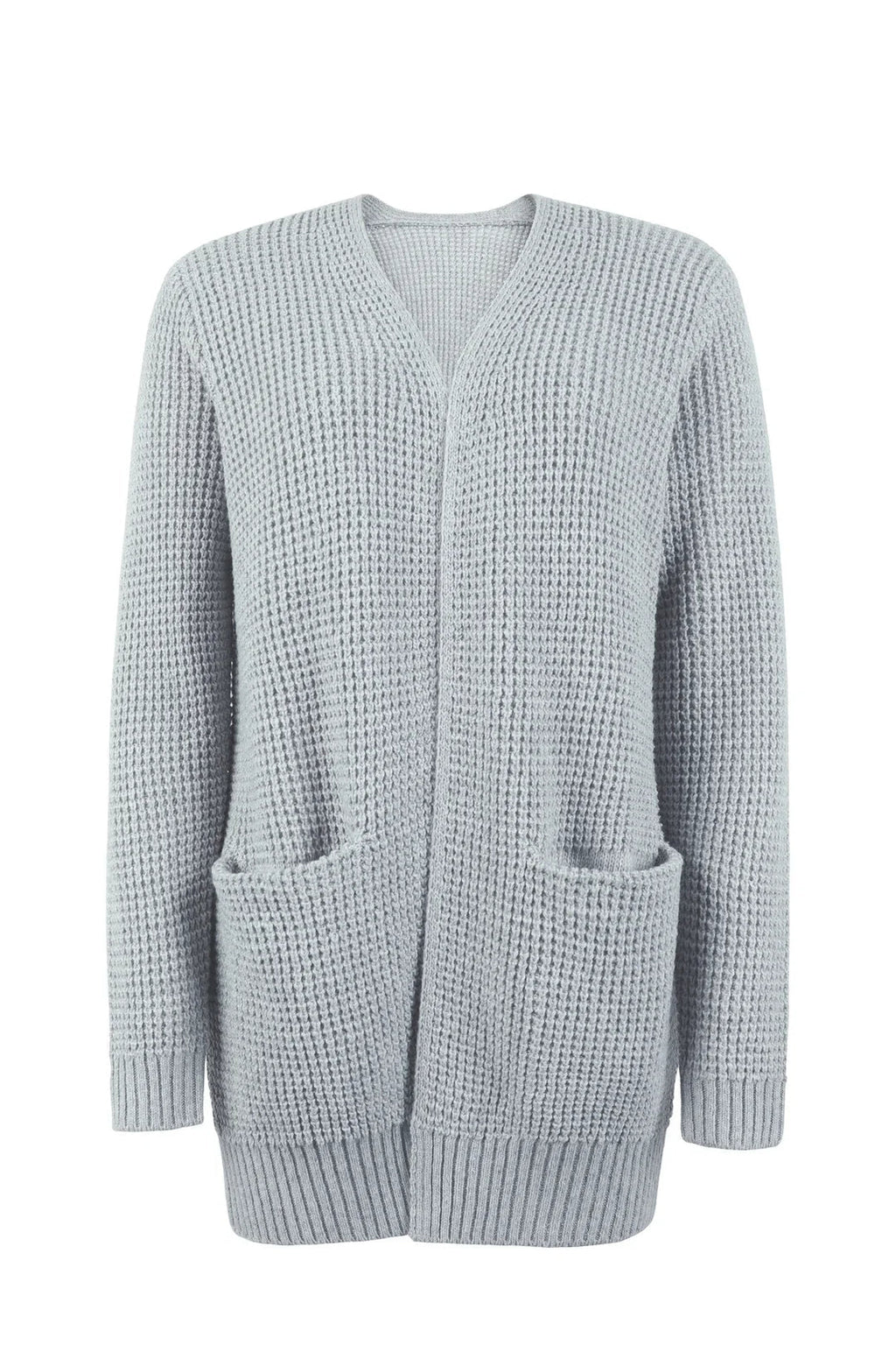Women Cardigan | Open Front Long Sleeve with Side Pockets