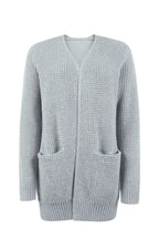 Women Cardigan | Open Front Long Sleeve with Side Pockets