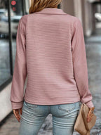Women Sweater | V-Neck Design with Zipper Front Closure