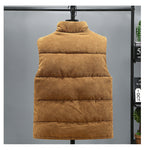 Men Set | Corduroy Puffer Vest with Snap Placket