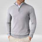 Men Sweater | Quarter-Zip Stand-Up Collar Slim Fit