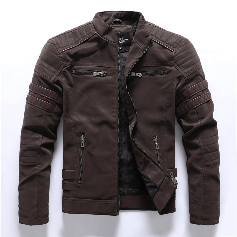 Men Jacket | Full Zip Front with Stand Collar Regular Fit
