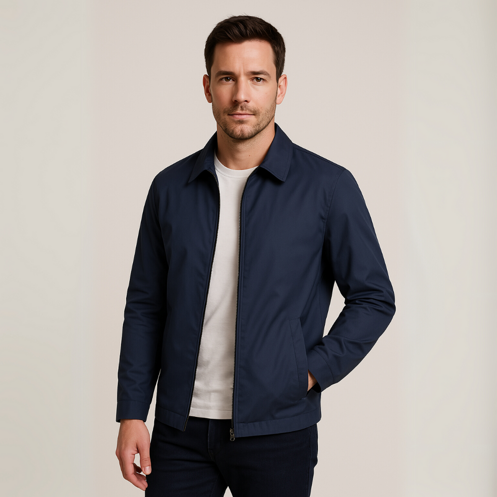 Men Jacket | Hooded Windproof Design with Zip Front Closure