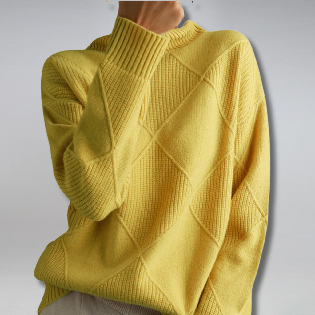 Women Sweater | Ribbed Knit Turtleneck Long Sleeve Fitted