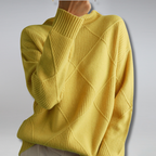 Women Sweater | Ribbed Knit Turtleneck Long Sleeve Fitted