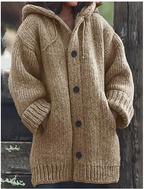 Women Cardigan | Oversized Longline Fit with Hood and Buttons