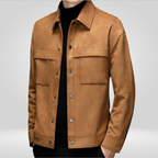 Men Jacket | Fitted Cut with Snap Button Front Closure