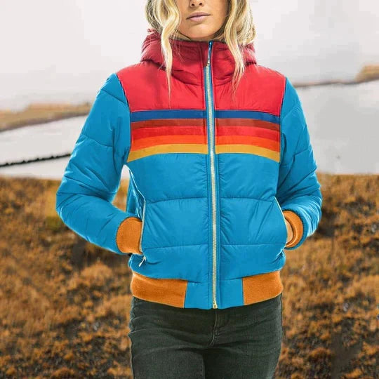 Women Coat | Plush Fabric with Full-Length Relaxed Silhouette