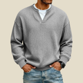 Men Sweatshirt | Relaxed Fit with Waffle Texture Detail