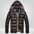 Men Jacket | Quilted Insulated Hood with Zip Snap Front