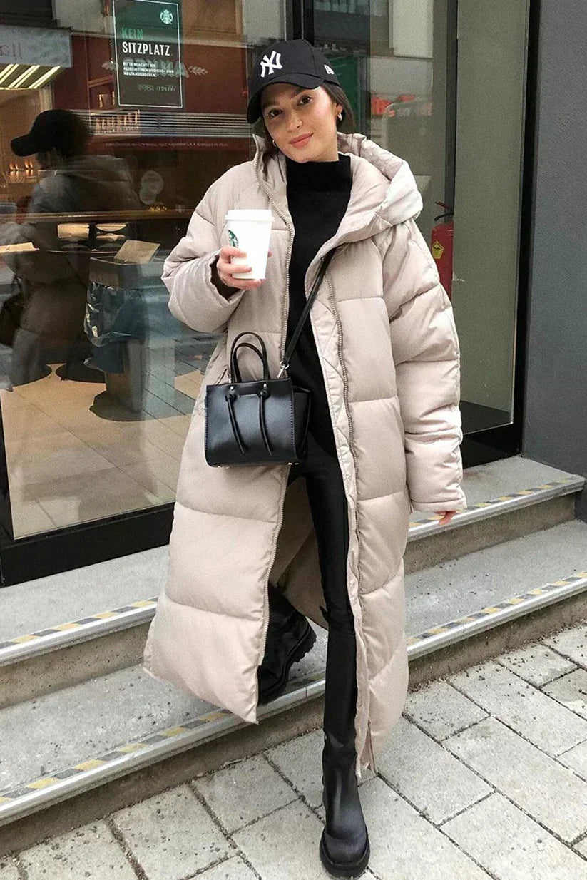 Women Coat | Quilted Fitted Cut with Extended Length