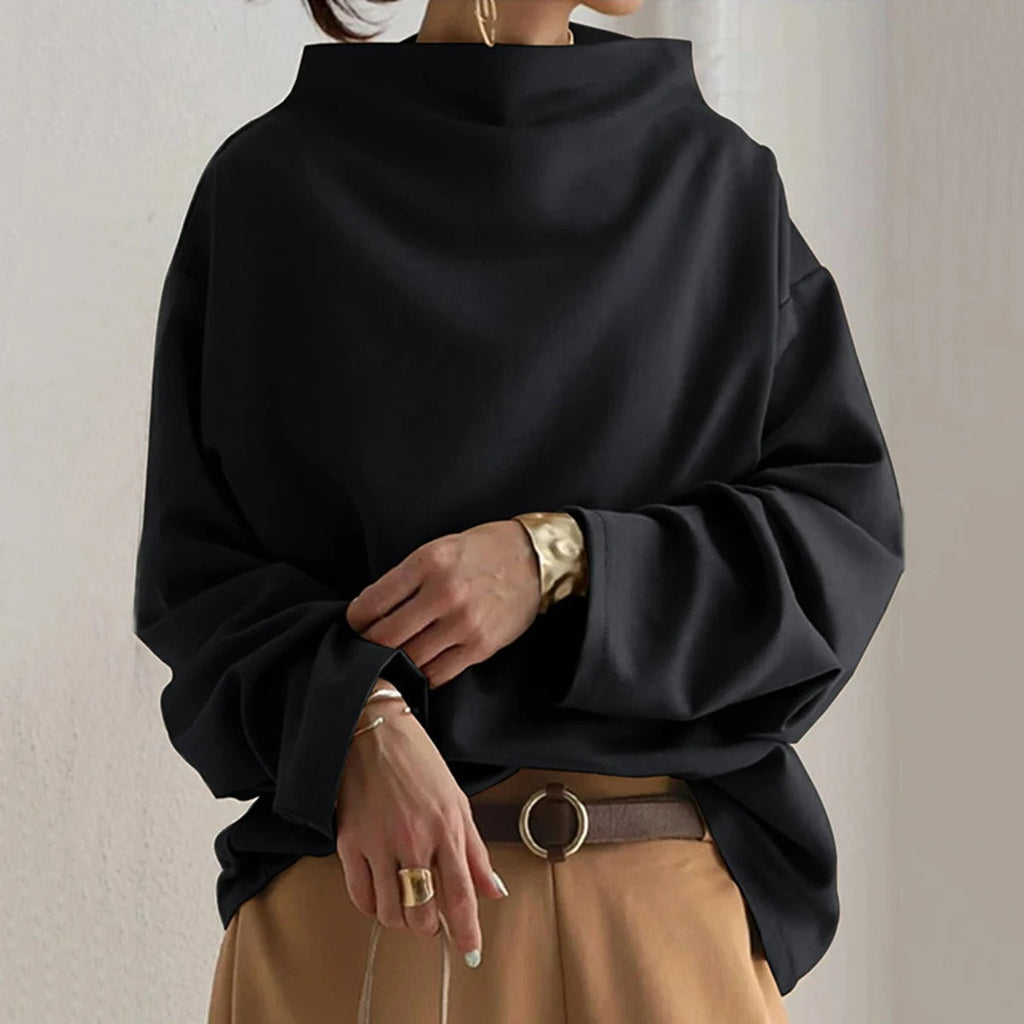 Women Sweater | Fitted Turtleneck with Long Sleeve Pullover