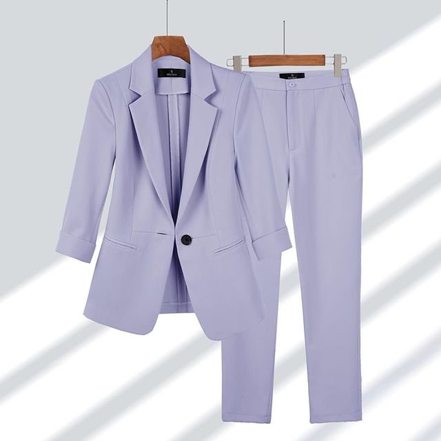 Women Set | Tailored Blazer and Trouser Two-Piece Fit