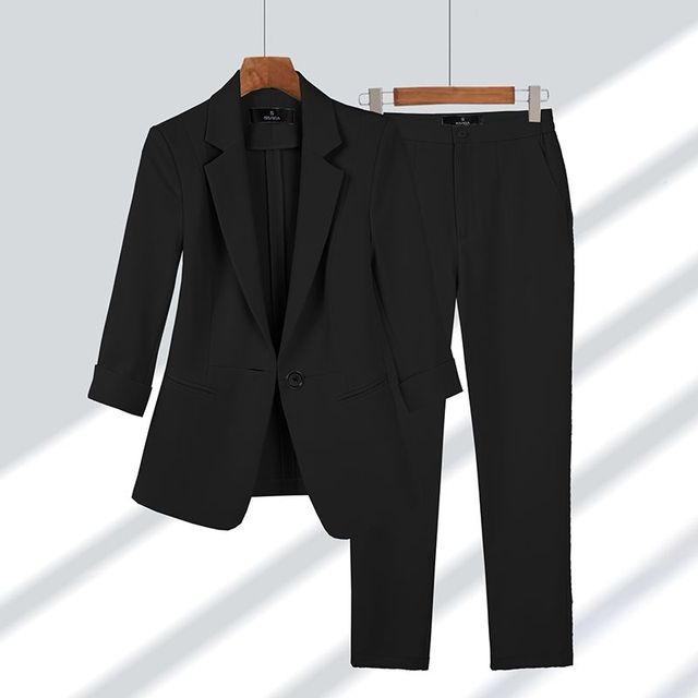 Women Set | Tailored Blazer and Trouser Two-Piece Fit