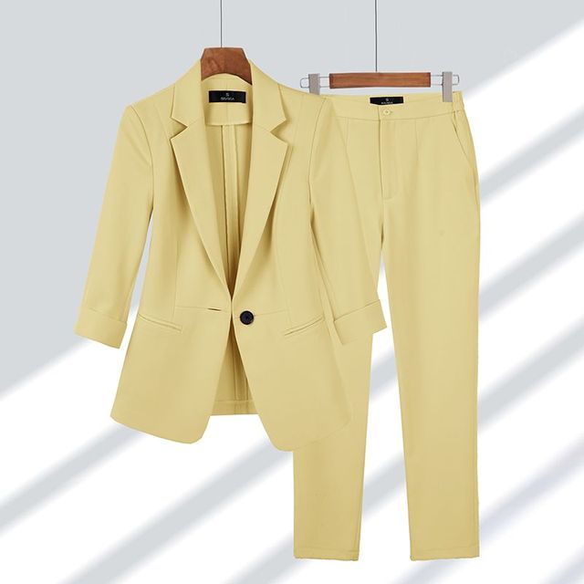 Women Set | Tailored Blazer and Trouser Two-Piece Fit
