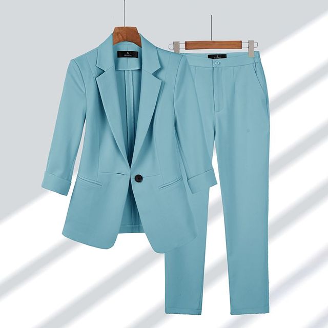 Women Set | Tailored Blazer and Trouser Two-Piece Fit