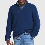 Men Sweatshirt | Ribbed Crew Neck with Long Sleeve Knit