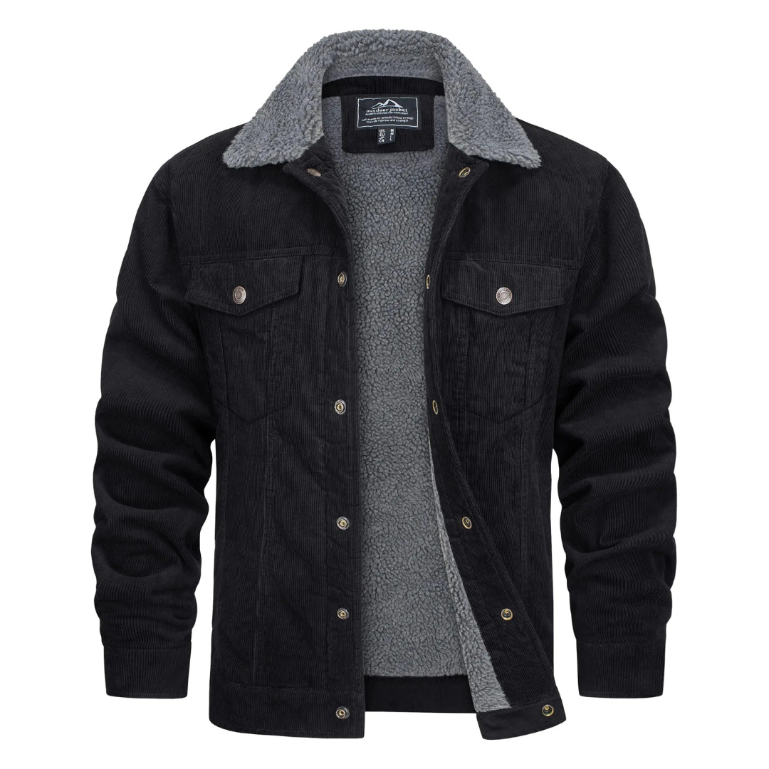 Men Jacket | Button Closure Standard Length Winter Outerwear