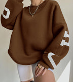 Women Sweater | Oversized Pullover with Long Sleeve Fit