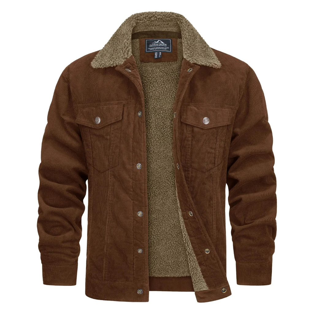 Men Jacket | Button Closure Standard Length Winter Outerwear