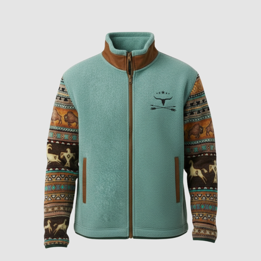Men Jacket | Regular Fit Fleece Utility with Layering Room