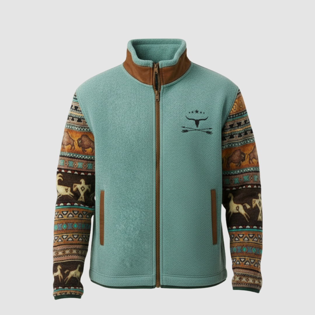 Men Jacket | Regular Fit Fleece Utility with Layering Room