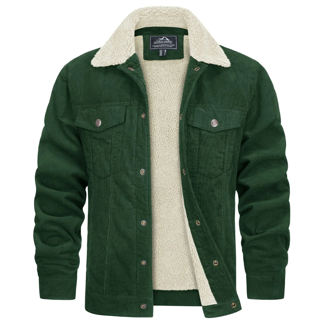 Men Jacket | Button Closure Standard Length Winter Outerwear